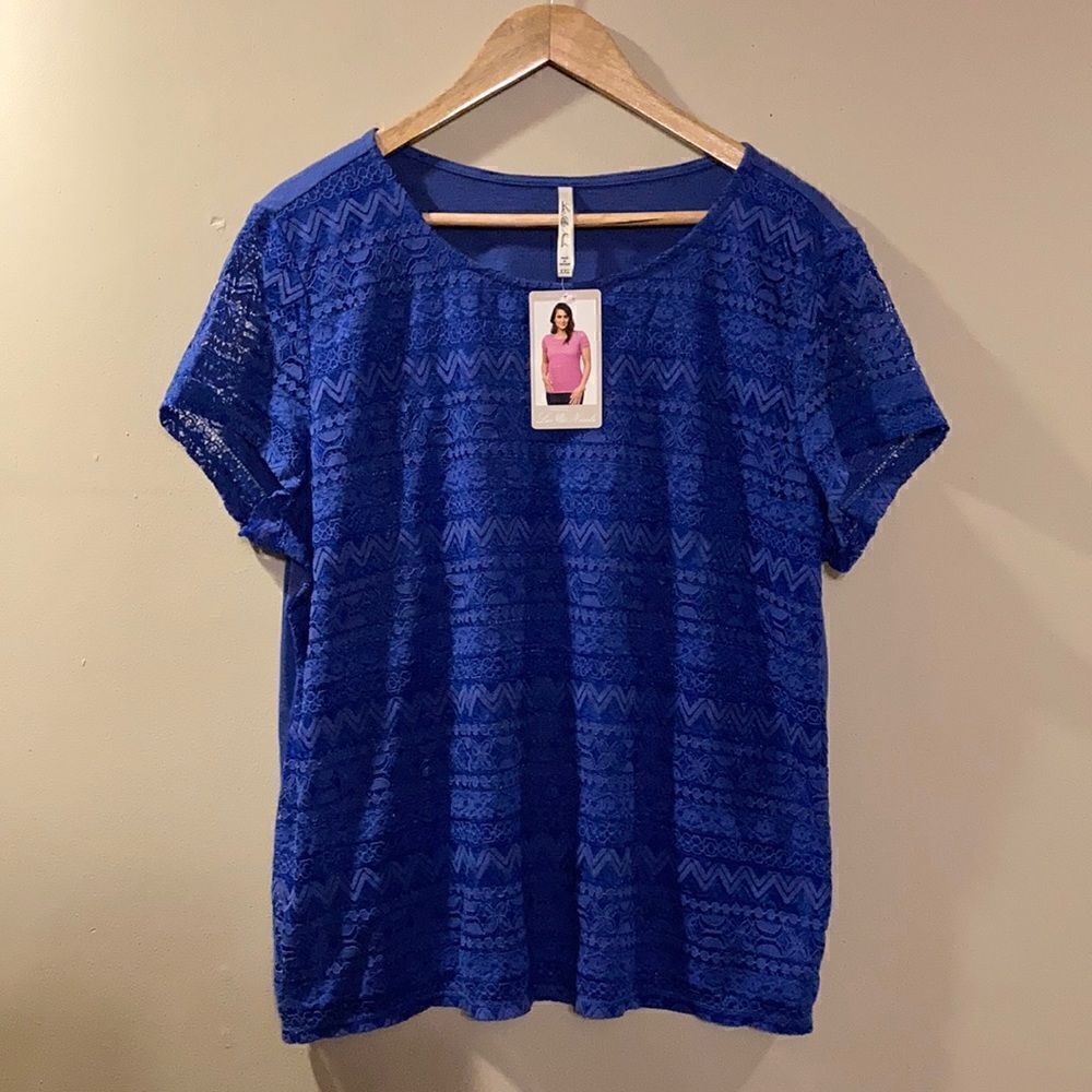 Leo & Nicole Lace Overlay Top
